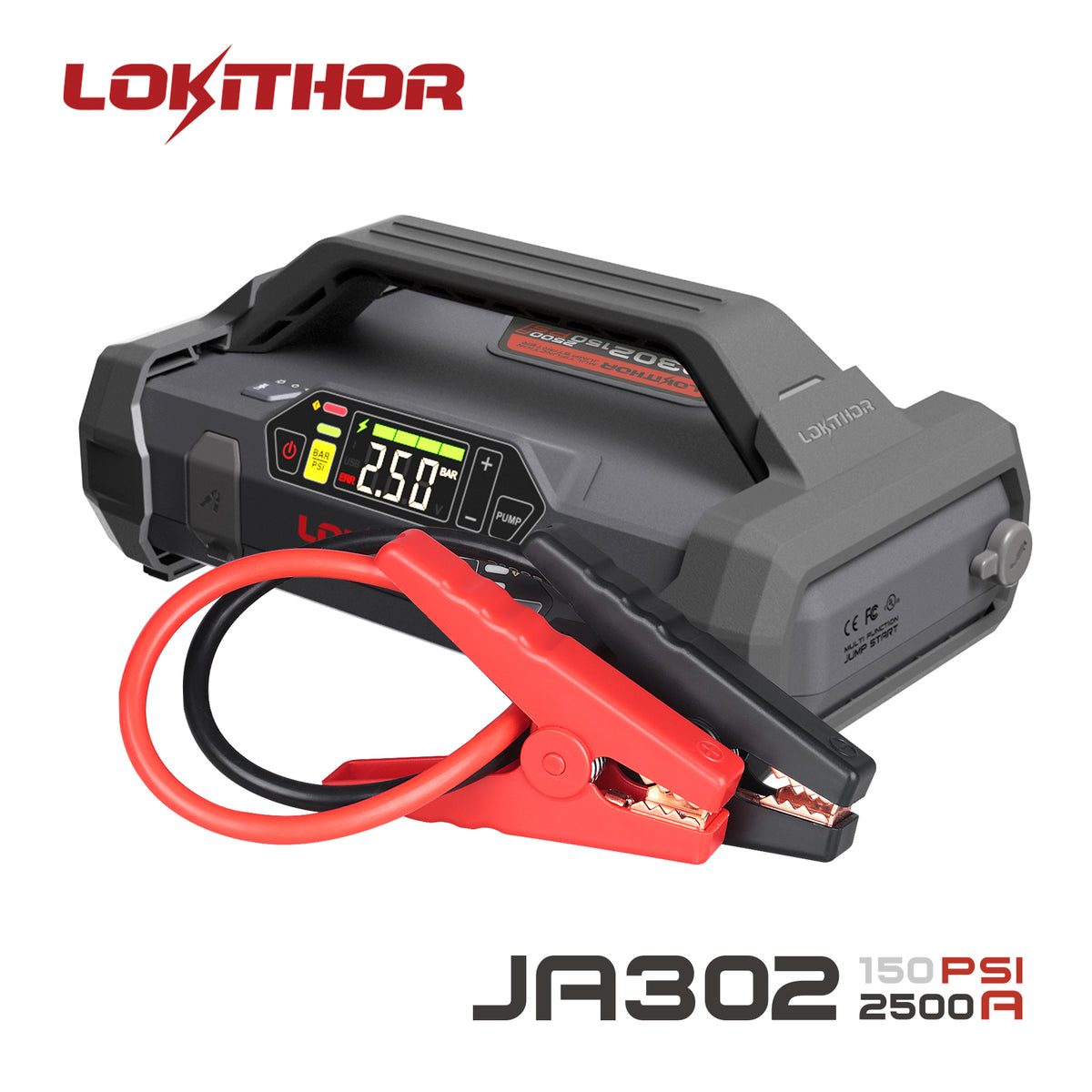 LOKITHOR J1500 Starthilfegerät mit Powerbank und LED 1500 Ampere 12V, Starthilfe, Zubehör